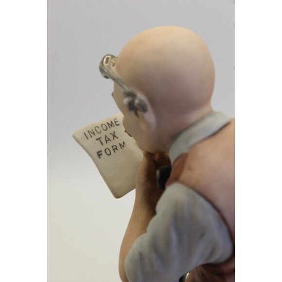 Capodimonte "The Accountant" Figurine: Signed Pucci, Hand-Painted Porcelain Ital - Picture 4 of 12